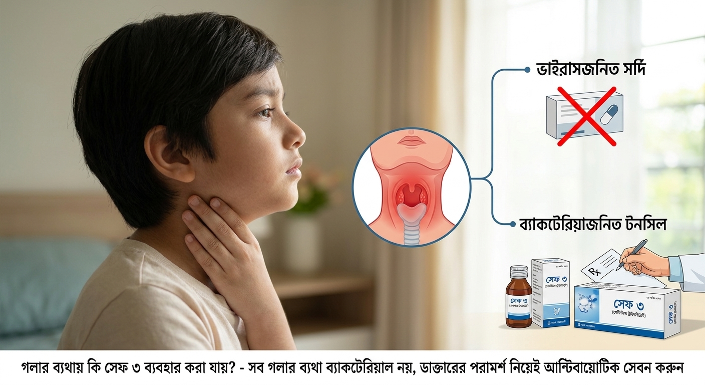গলার ব্যথায় কি সেফ ৩ ব্যবহার করা যায়? জানুন সঠিক নিয়ম